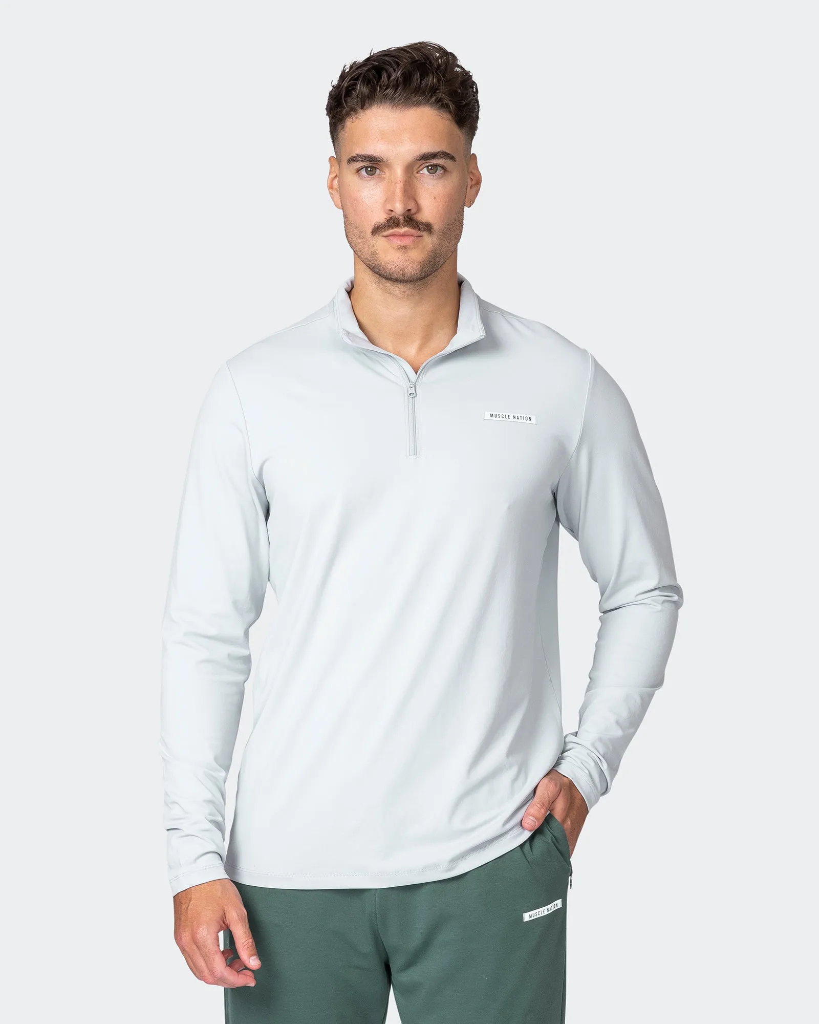 Legacy Long Sleeve Quarter Zip - Gunmetal sold by Muscle Nation product image thumbnail 2