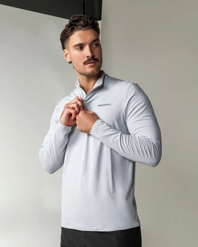 Legacy Long Sleeve Quarter Zip - Gunmetal sold by Muscle Nation