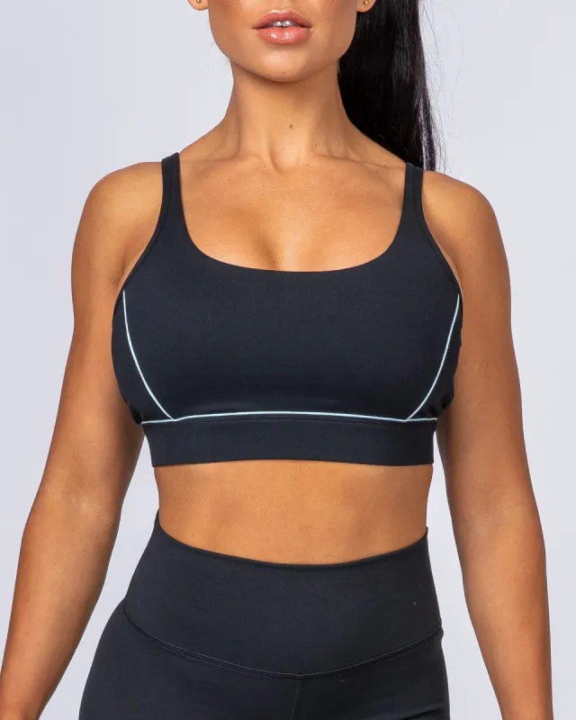 HIIT Bra - Black with Blue sold by Muscle Nation