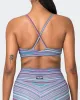 Levitate Rib Bralette - Dusk Desert Stripe Print sold by Muscle Nation