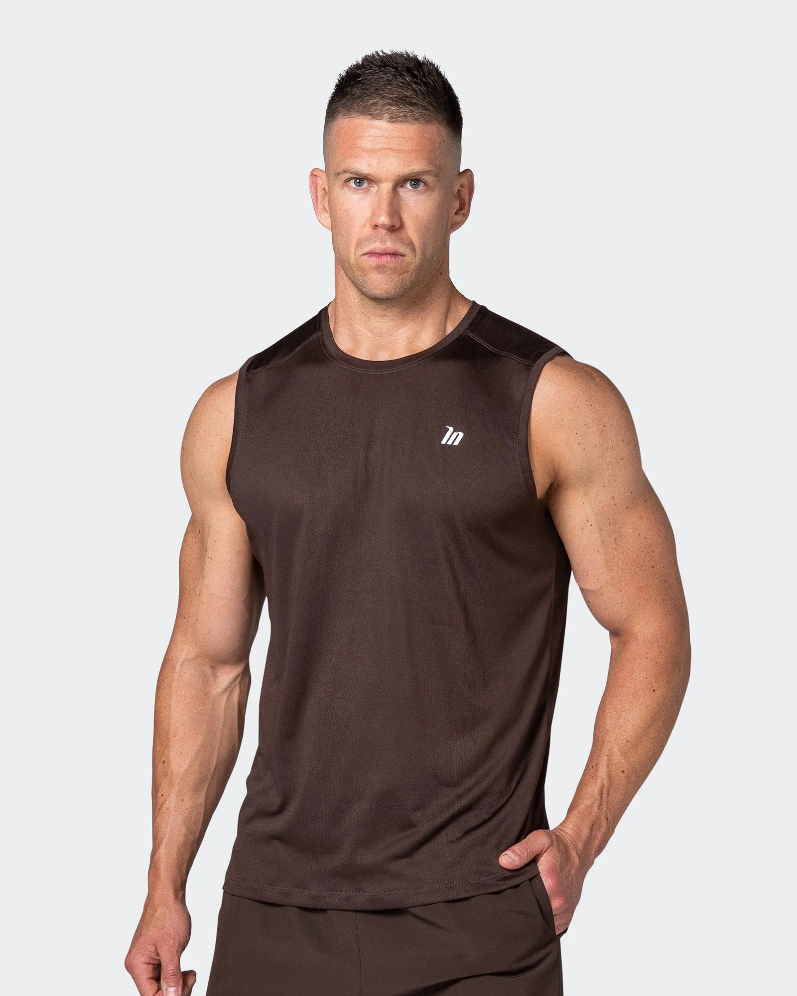 Reflective Training Tank - Cocoa sold by Muscle Nation