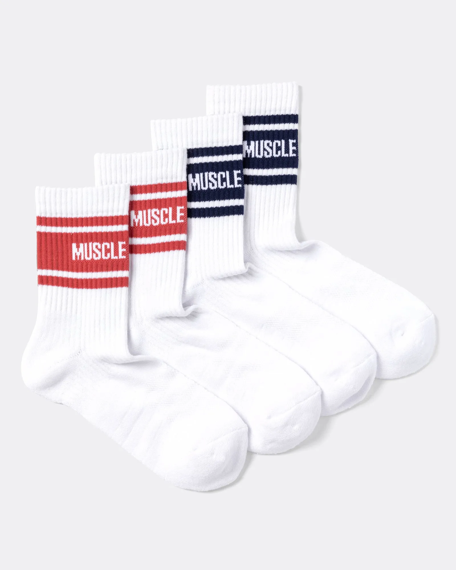 Mens MN Crew Socks - Multi (Odyssey / Dusty Red) sold by Muscle Nation