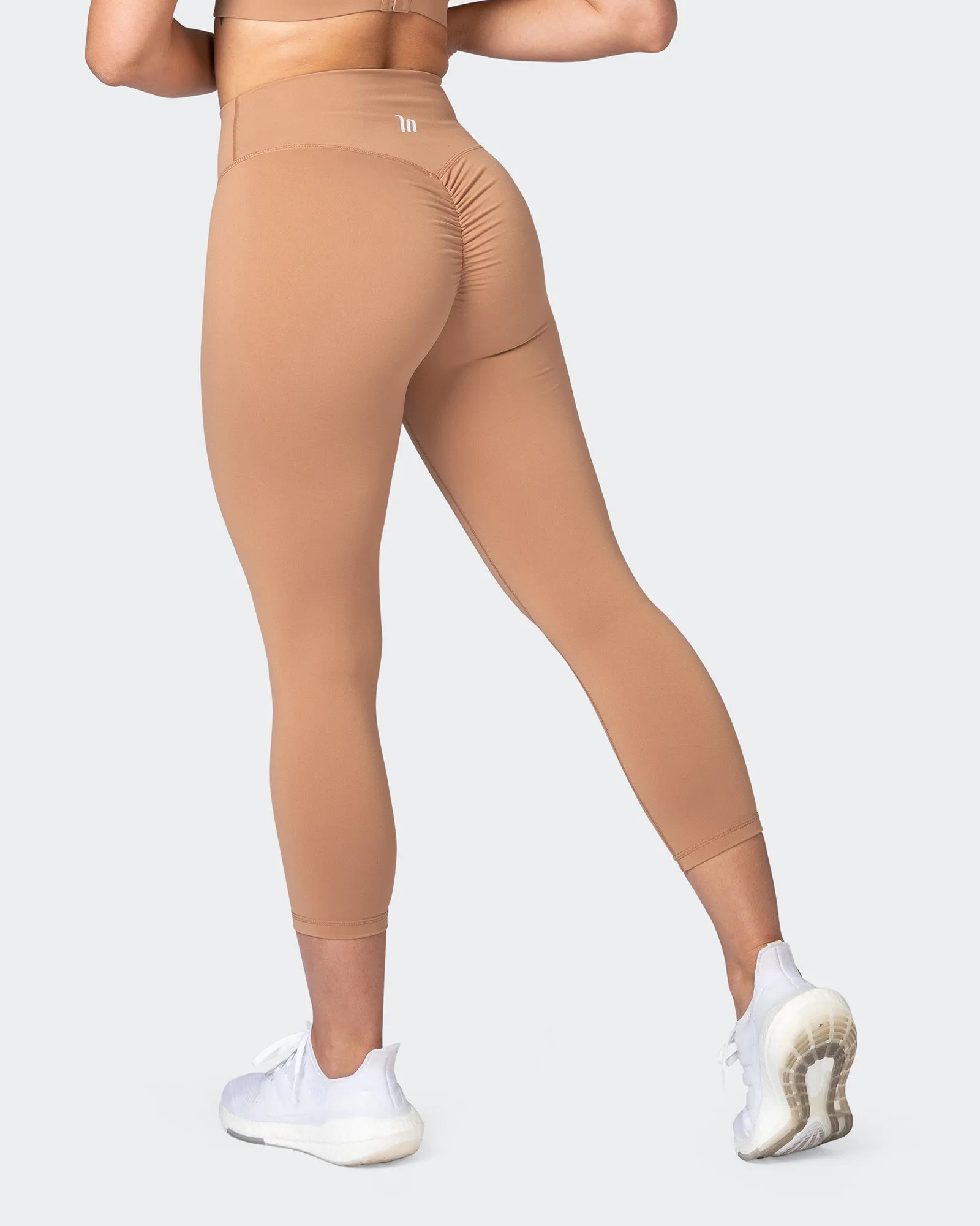 Signature Scrunch 7/8 Leggings - Cashew sold by Muscle Nation