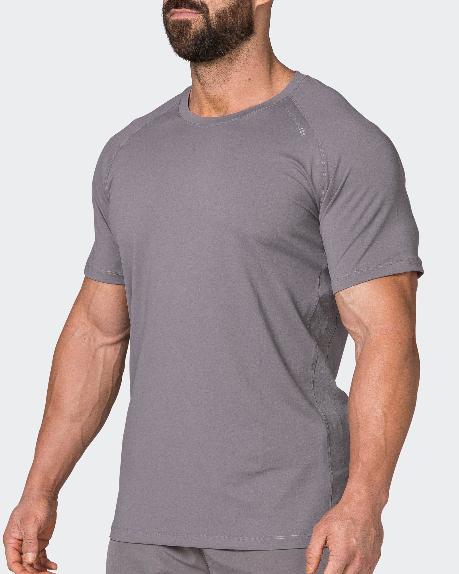 Reflective Running Tee - Pearl Grey sold by Muscle Nation product image thumbnail 4