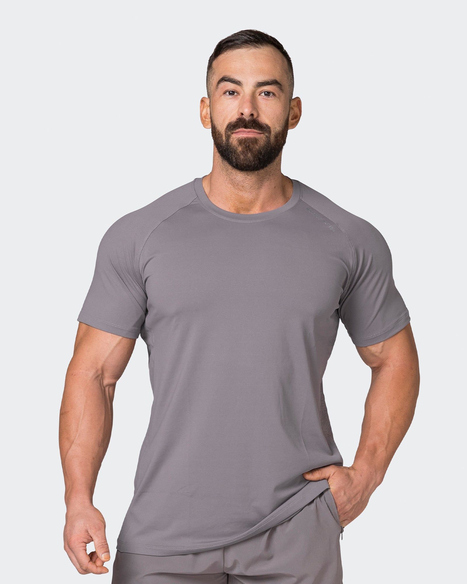 Reflective Running Tee - Pearl Grey sold by Muscle Nation product image thumbnail 2