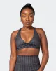 Stride Bralette - Monochrome Check Print sold by Muscle Nation