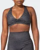 Stride Bralette - Monochrome Check Print sold by Muscle Nation