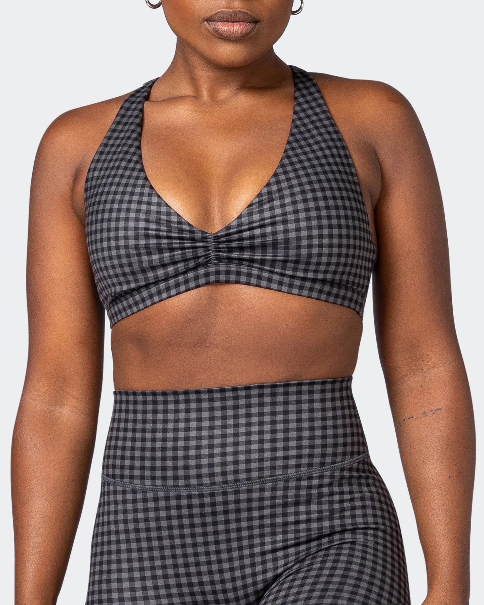 Stride Bralette - Monochrome Check Print sold by Muscle Nation product image thumbnail 2