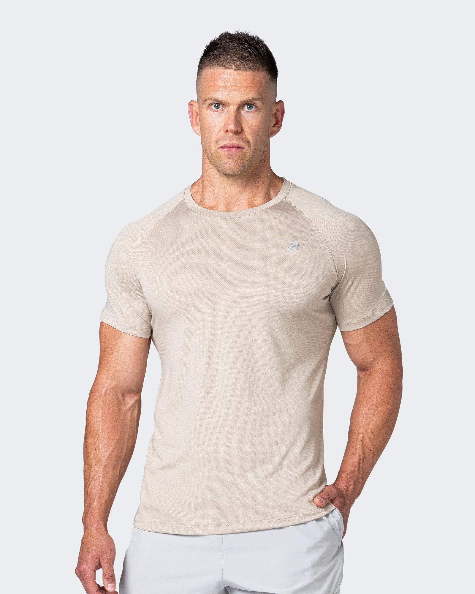 Reflective Training Tee - Bone sold by Muscle Nation