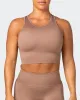 Longline Seamless Bra - Biscuit sold by Muscle Nation