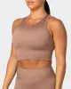 Longline Seamless Bra - Biscuit sold by Muscle Nation