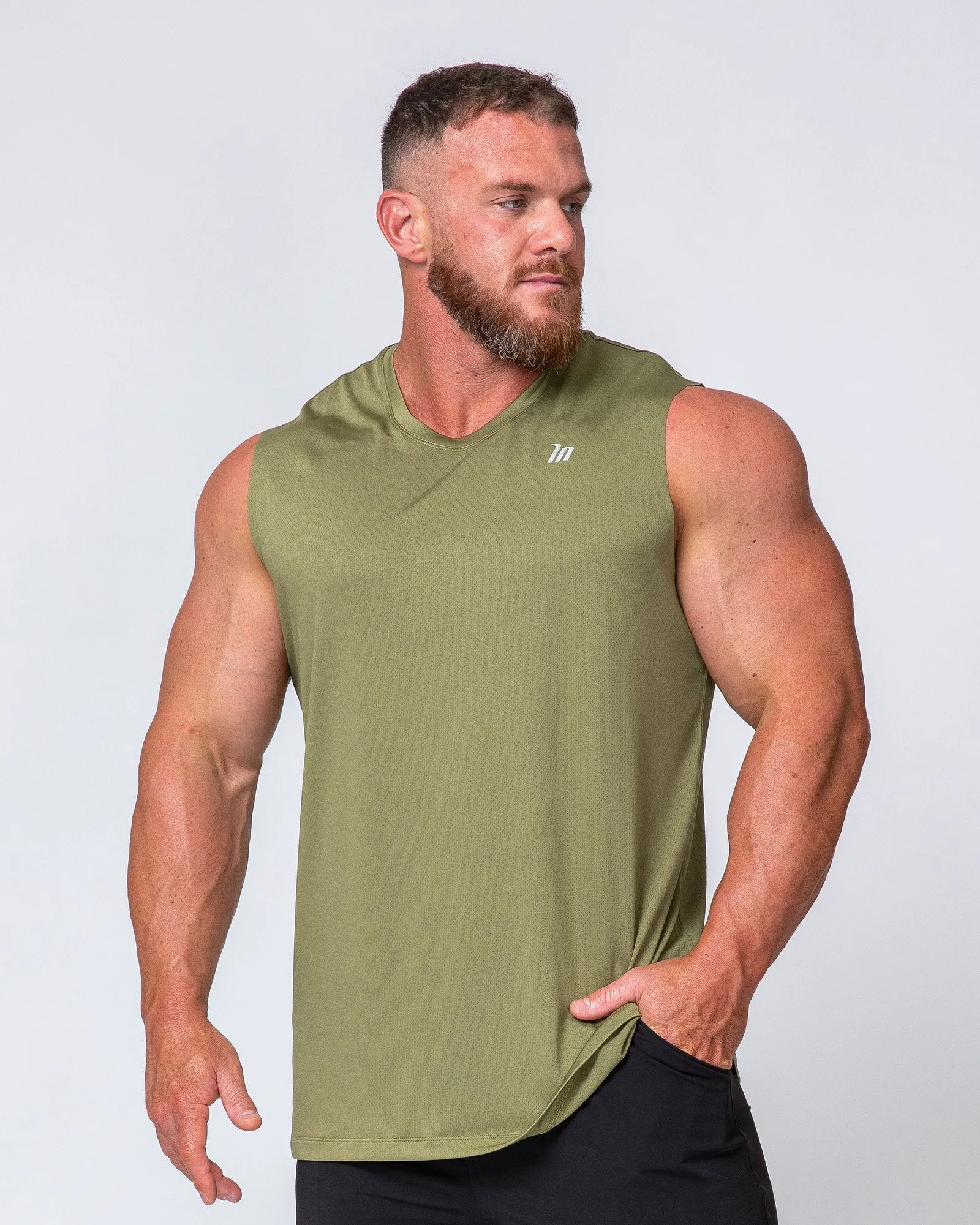Running Tank - Olive sold by Muscle Nation