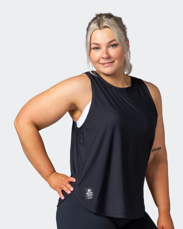 Level Up Training Tank - Black sold by Muscle Nation