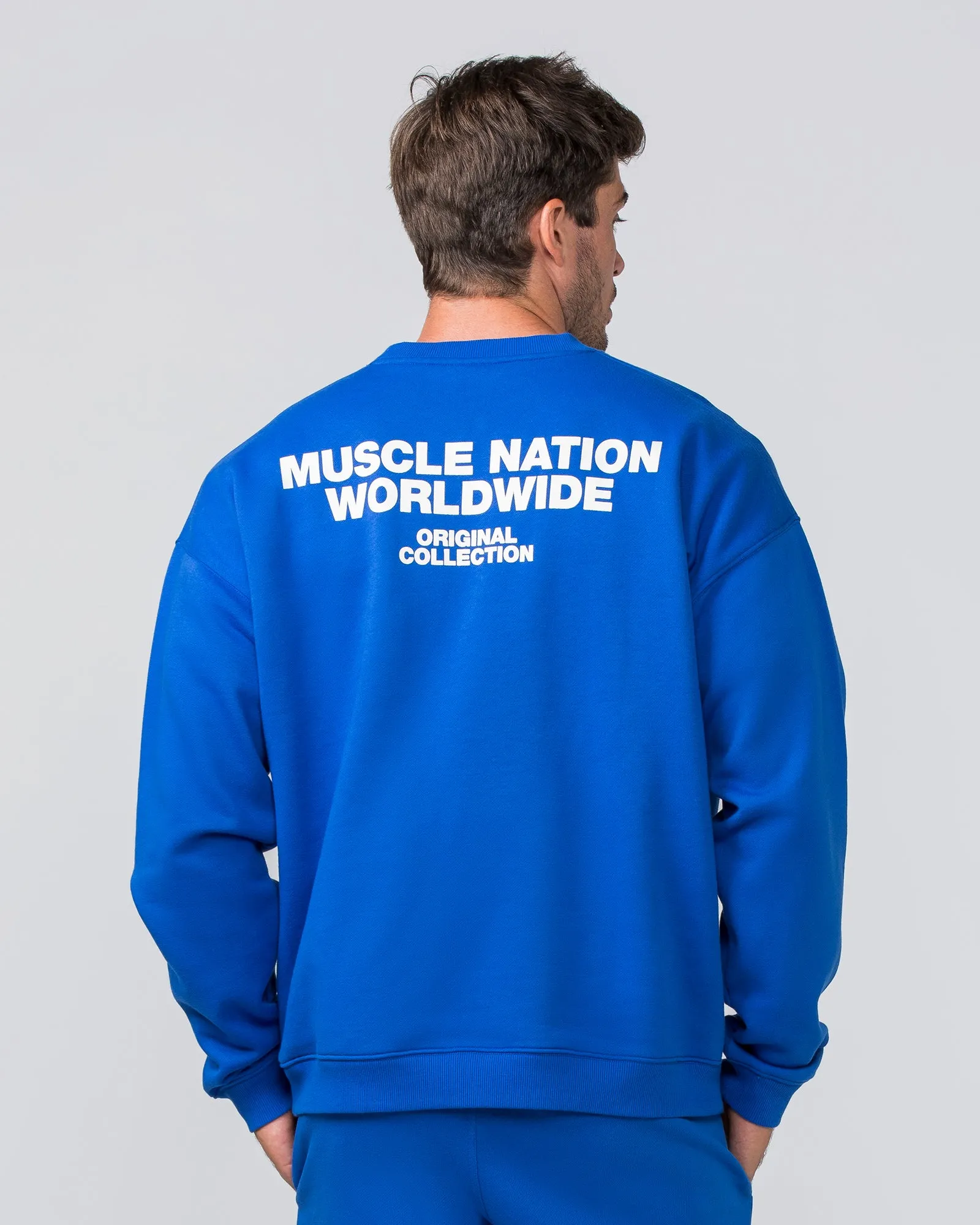 Worldwide Crew Pullover - Bondi Blue sold by Muscle Nation product image thumbnail 3