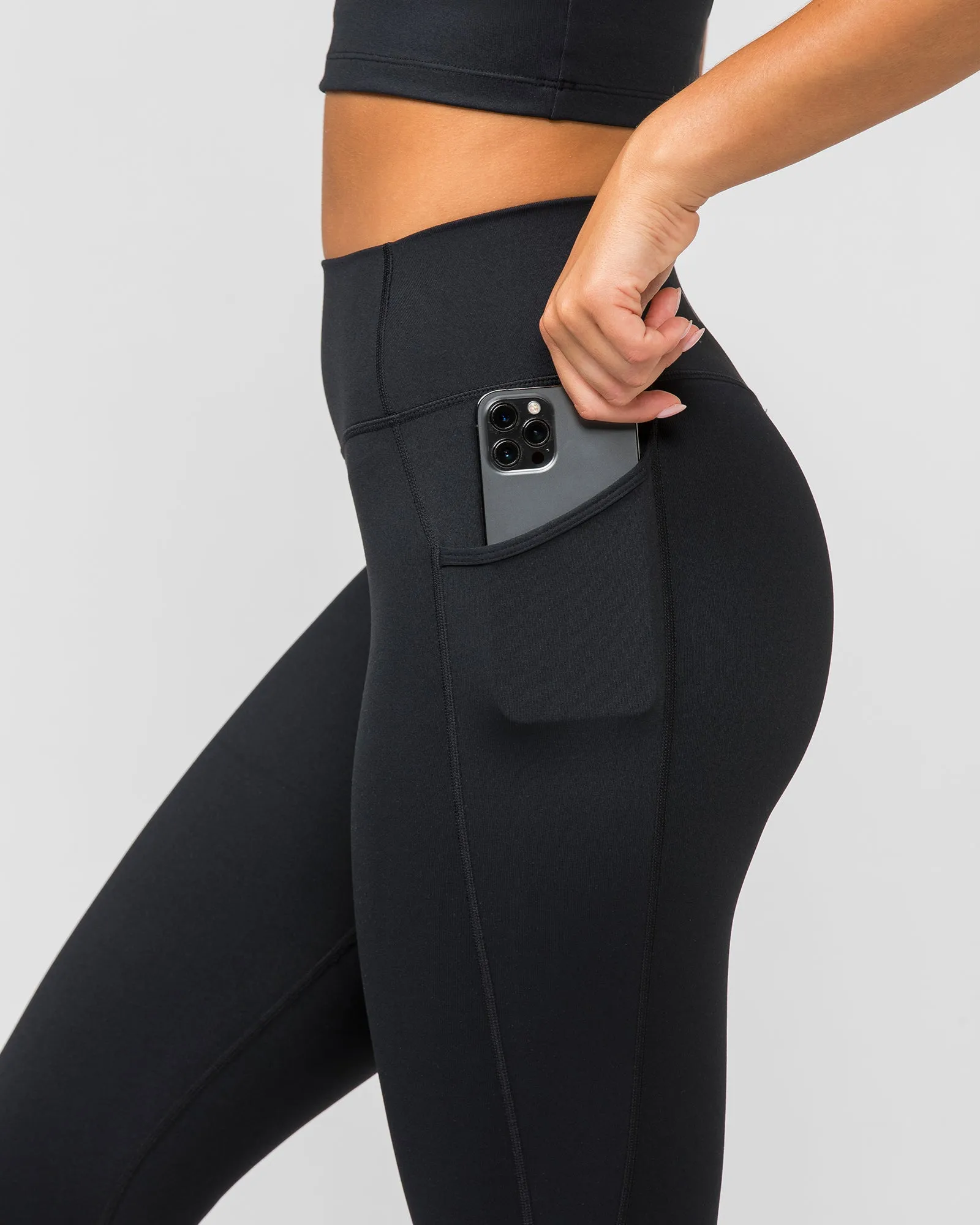 Signature Pocket Ankle Length Leggings - Black sold by Muscle Nation product image thumbnail 4