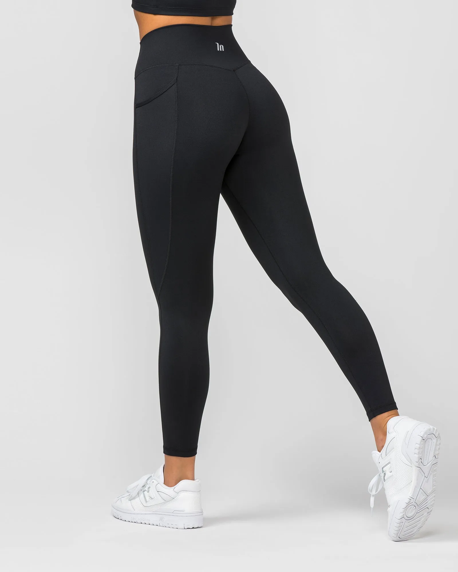 Signature Pocket Ankle Length Leggings - Black sold by Muscle Nation