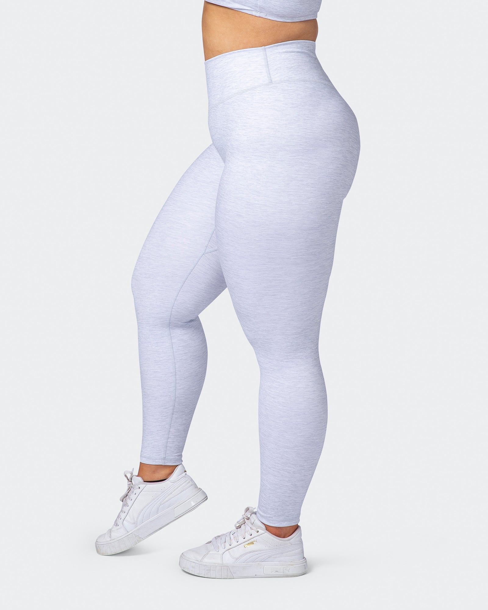 Zero Rise Everyday Ankle Length Leggings - White Grey Marl sold by Muscle Nation product image thumbnail 4