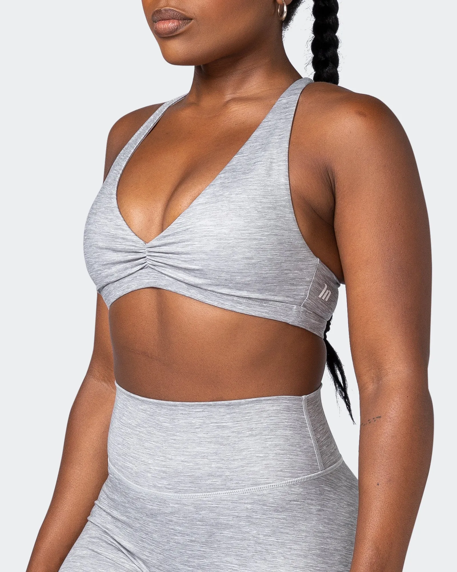 Stride Bralette - Quiet Grey Marl sold by Muscle Nation product image thumbnail 3