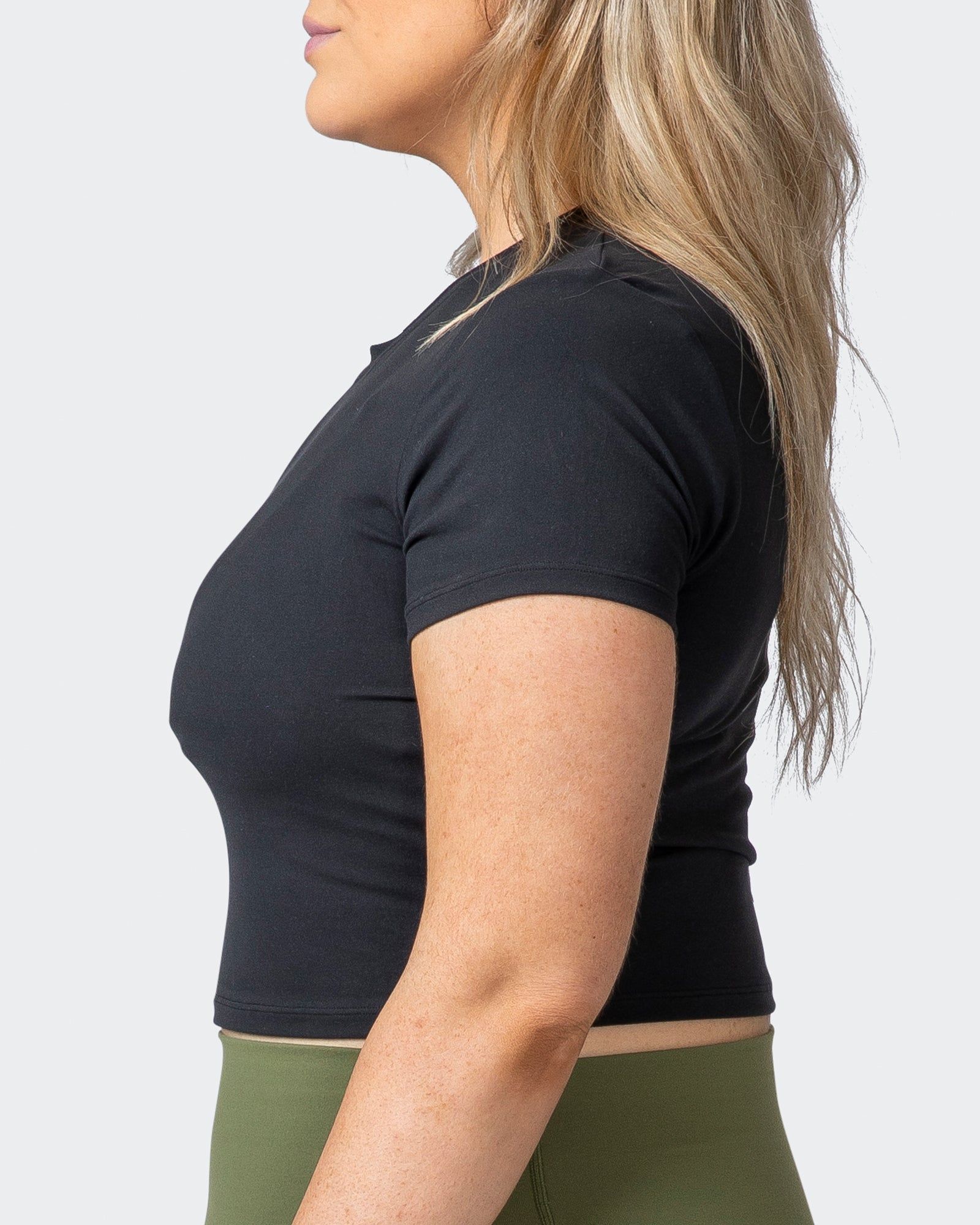MN Everyday Cropped Tee - Black sold by Muscle Nation product image thumbnail 4