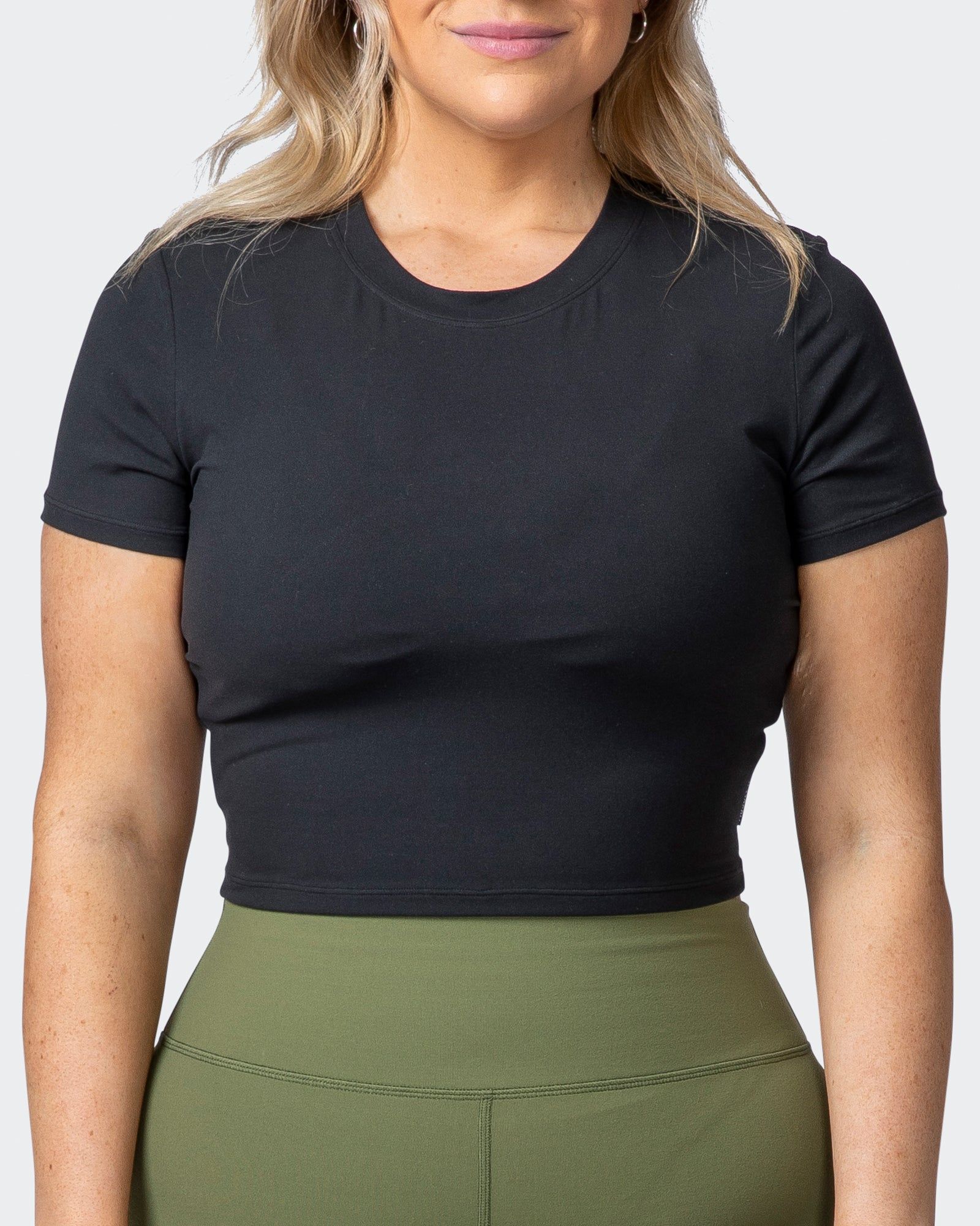 MN Everyday Cropped Tee - Black sold by Muscle Nation product image thumbnail 2