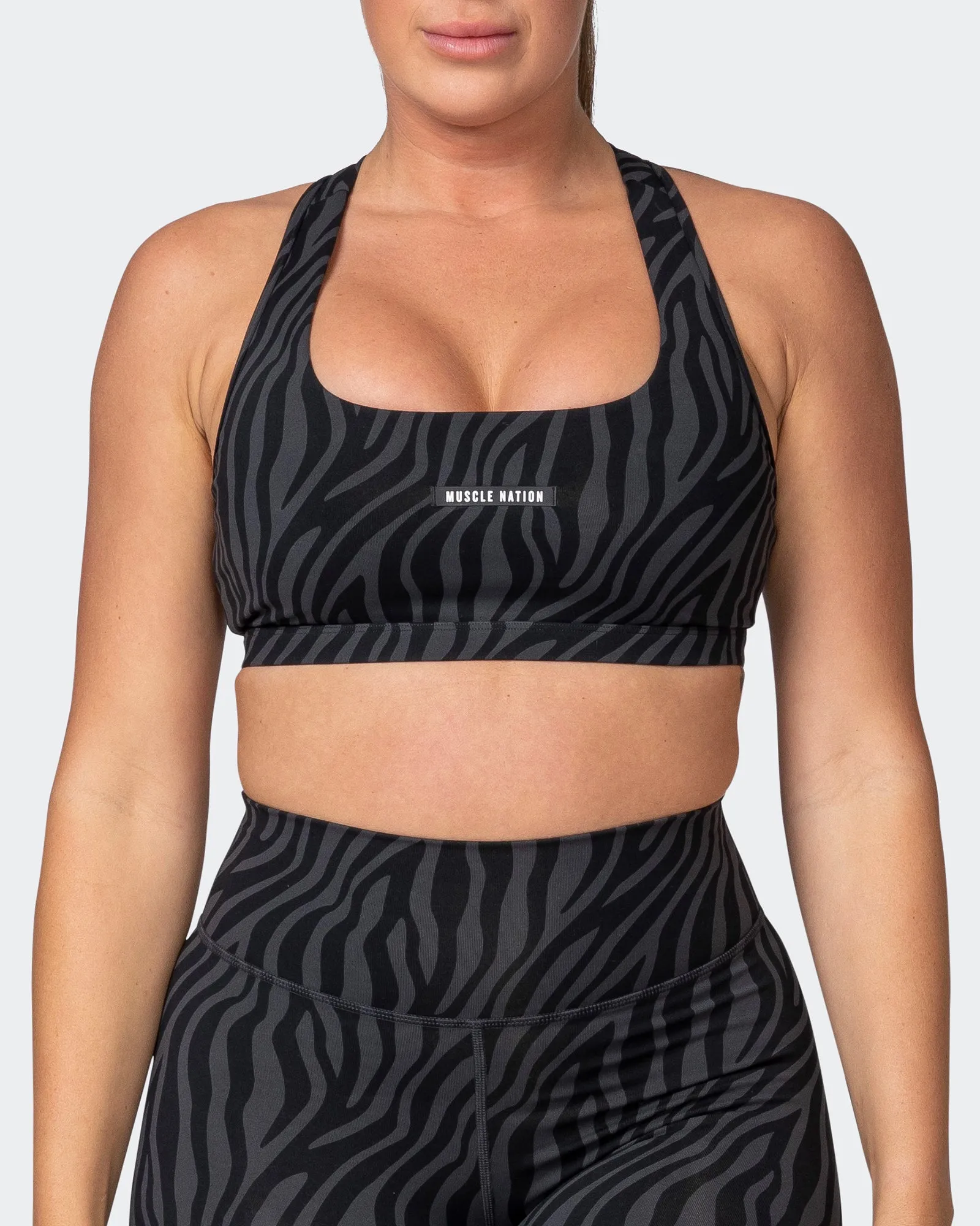 Flex Bra - Monochrome Zebra Print sold by Muscle Nation product image thumbnail 2