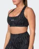 Flex Bra - Monochrome Zebra Print sold by Muscle Nation