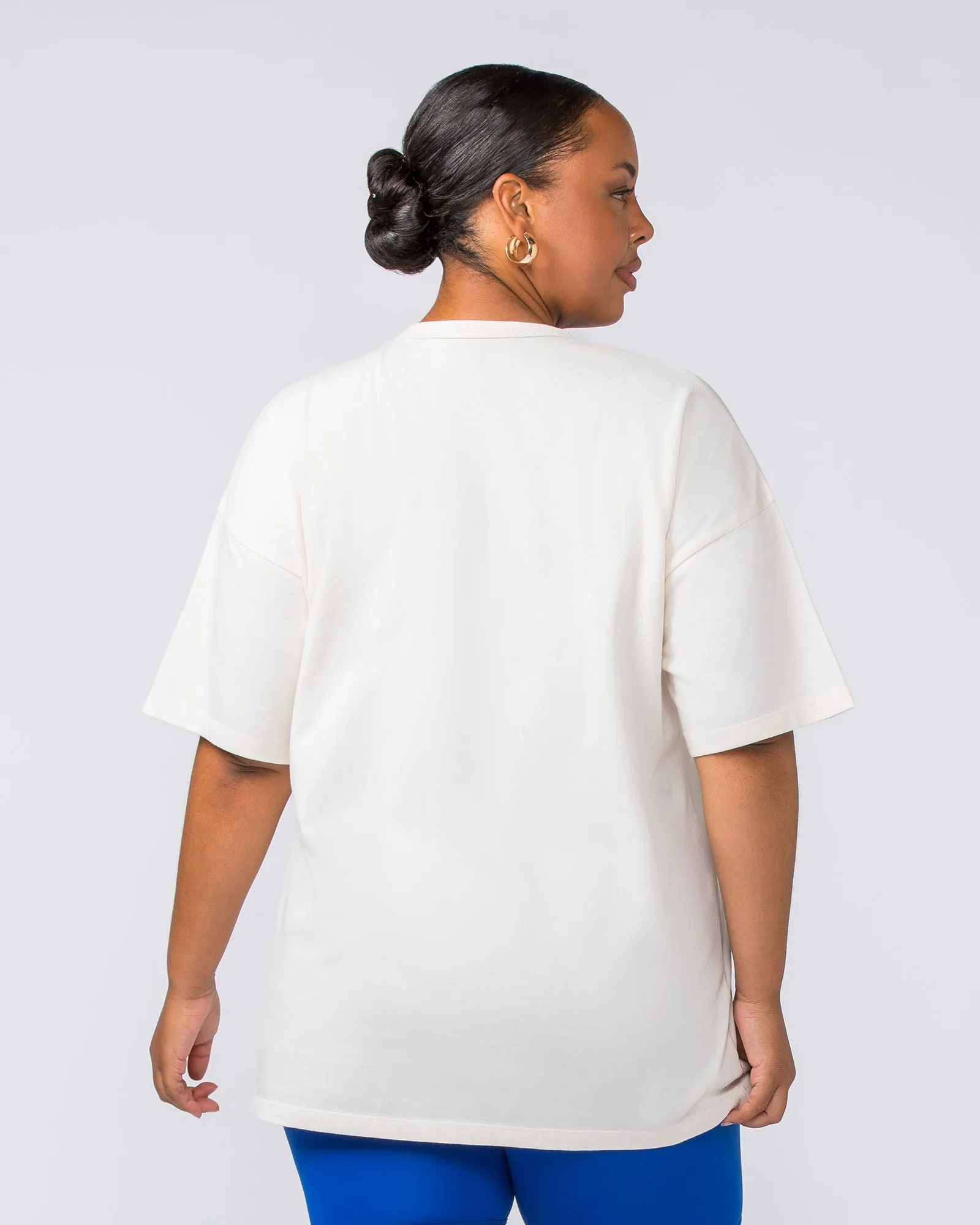 Womens Eat Pasta Run Faster Oversized Tee - Travertine sold by Muscle Nation product image thumbnail 5