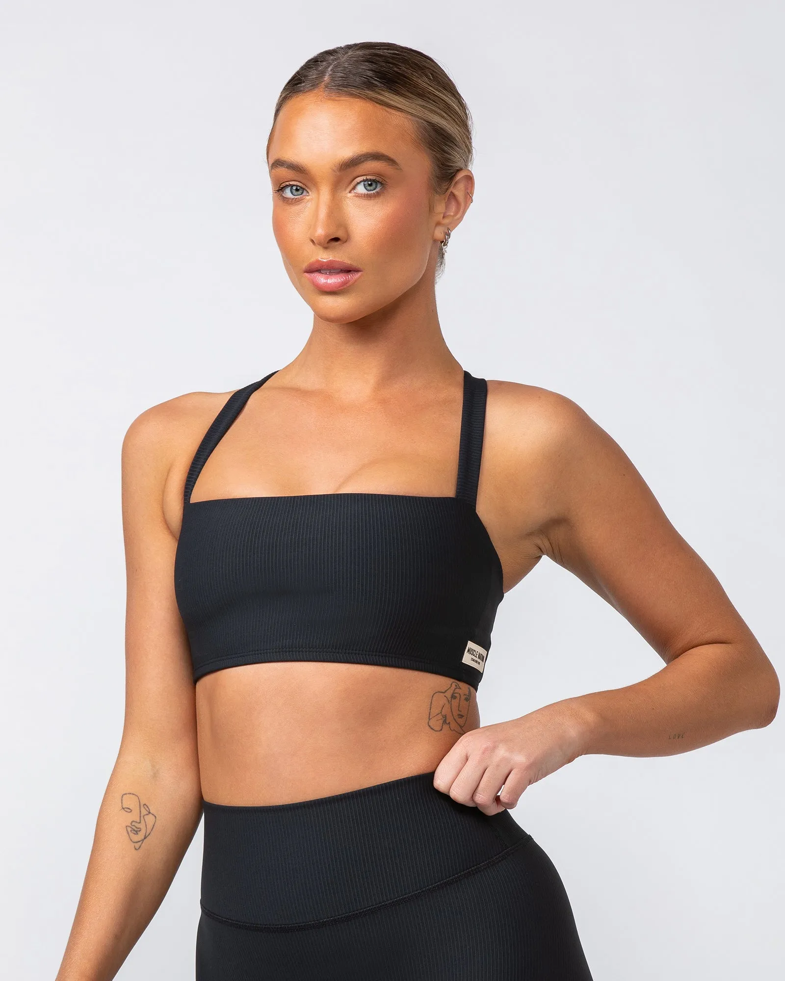 Twist Rib Bra - Black sold by Muscle Nation product image thumbnail 2