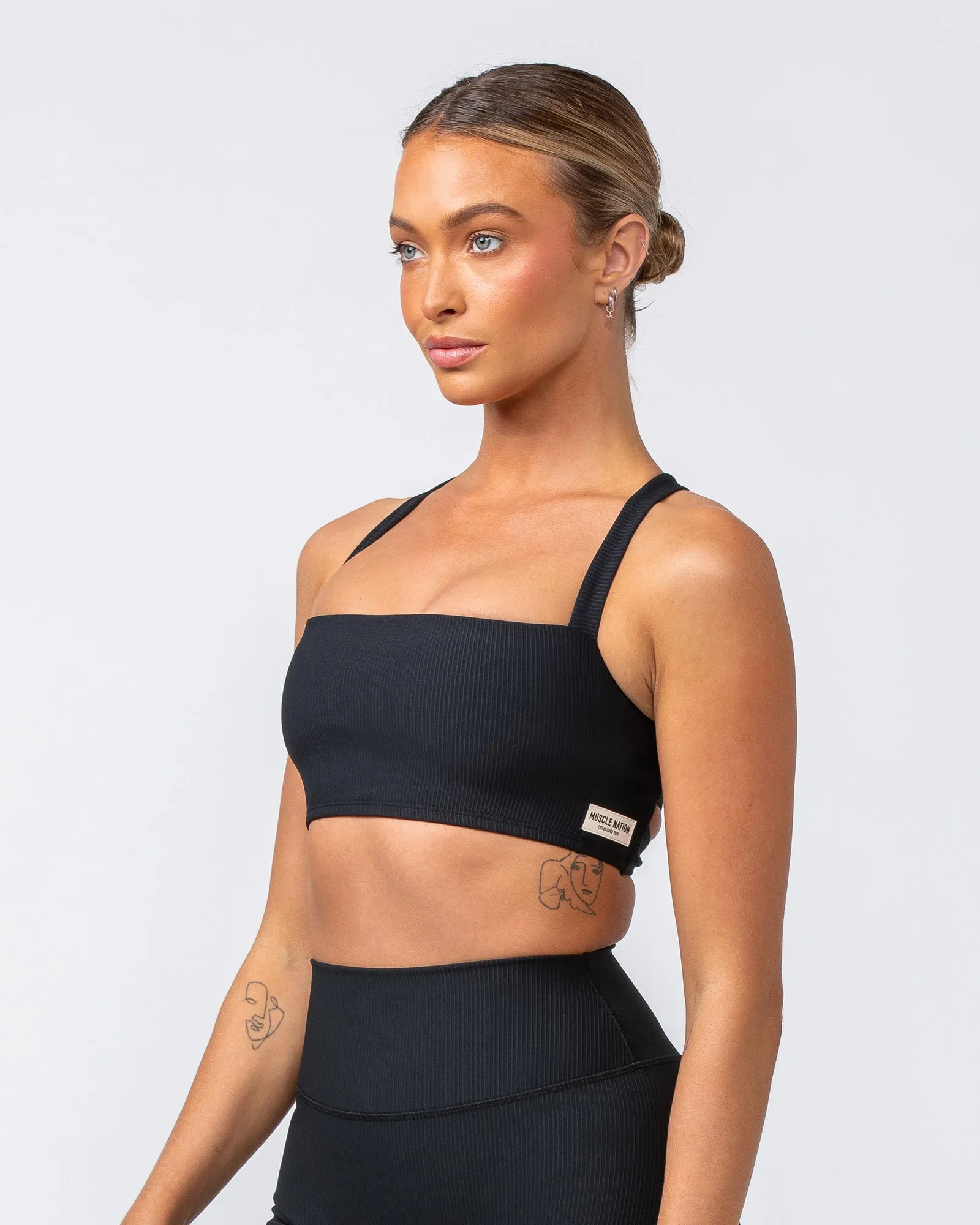 Twist Rib Bra - Black sold by Muscle Nation product image thumbnail 3