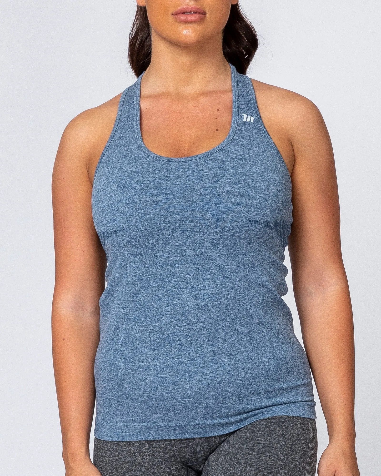 Comfort Seamless Tank - Navy Marl sold by Muscle Nation product image thumbnail 3