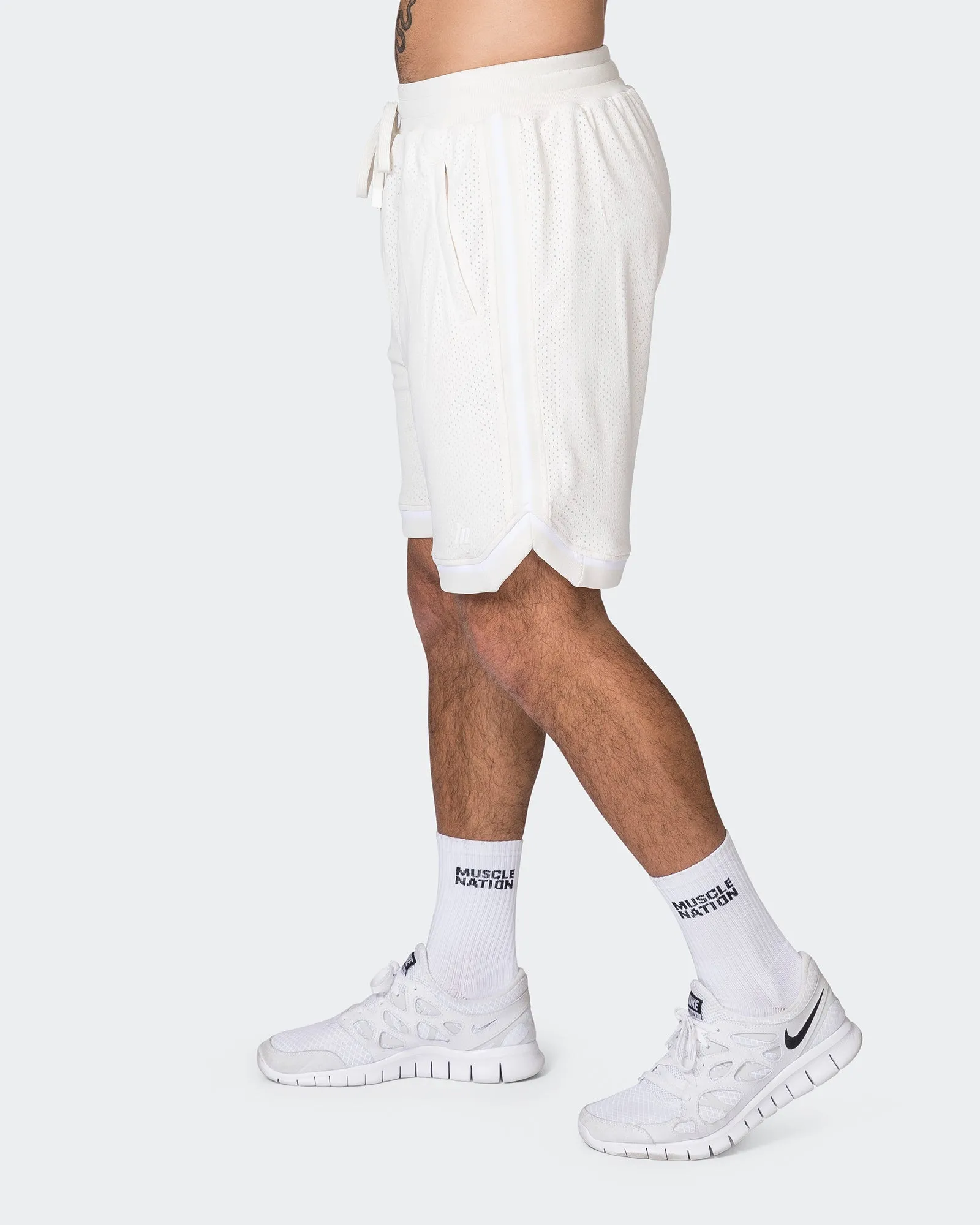 Mens 8" Basketball Shorts - Travertine sold by Muscle Nation product image thumbnail 4