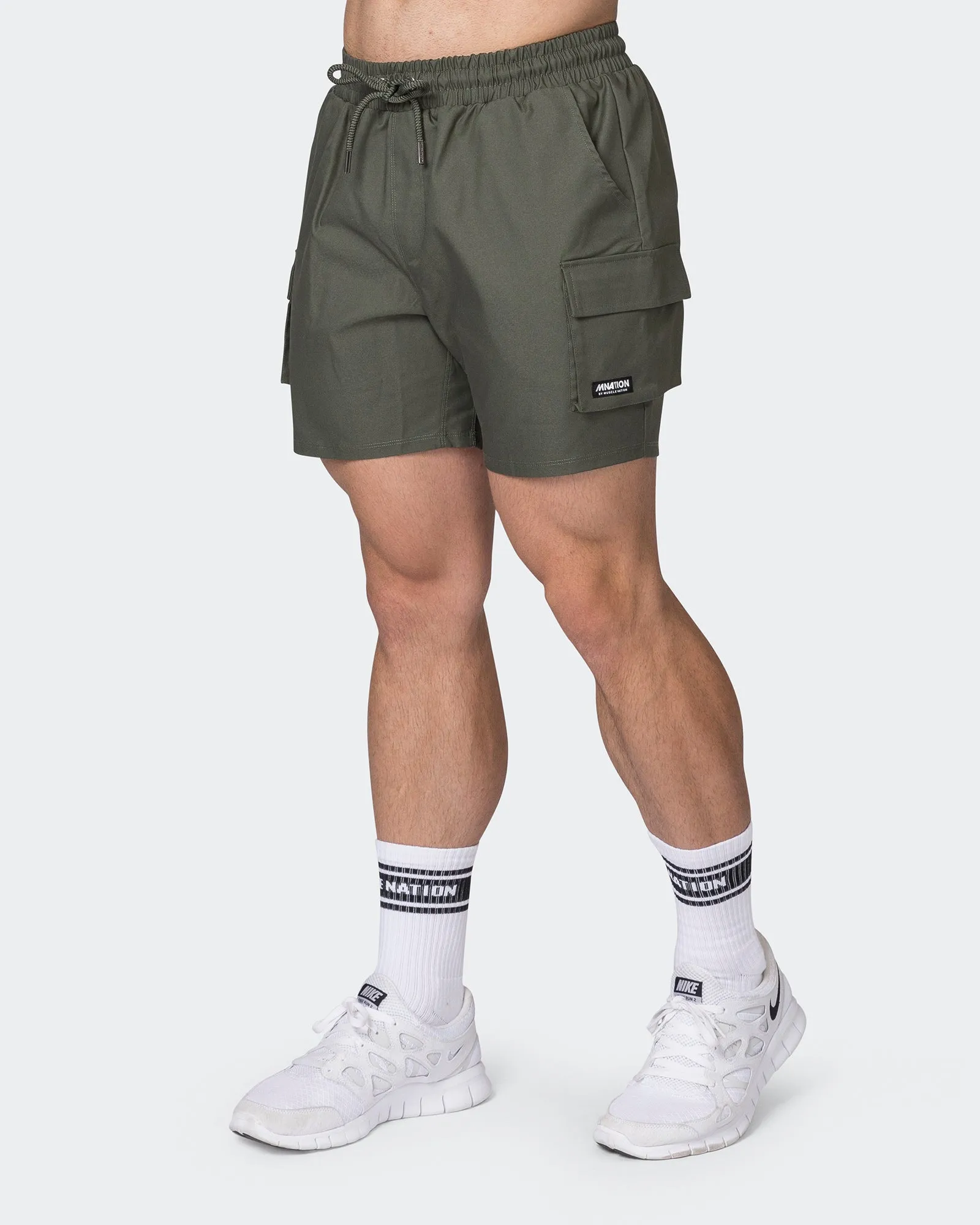 Daily Cargo 5" Shorts - Dark Khaki sold by Muscle Nation product image thumbnail 3