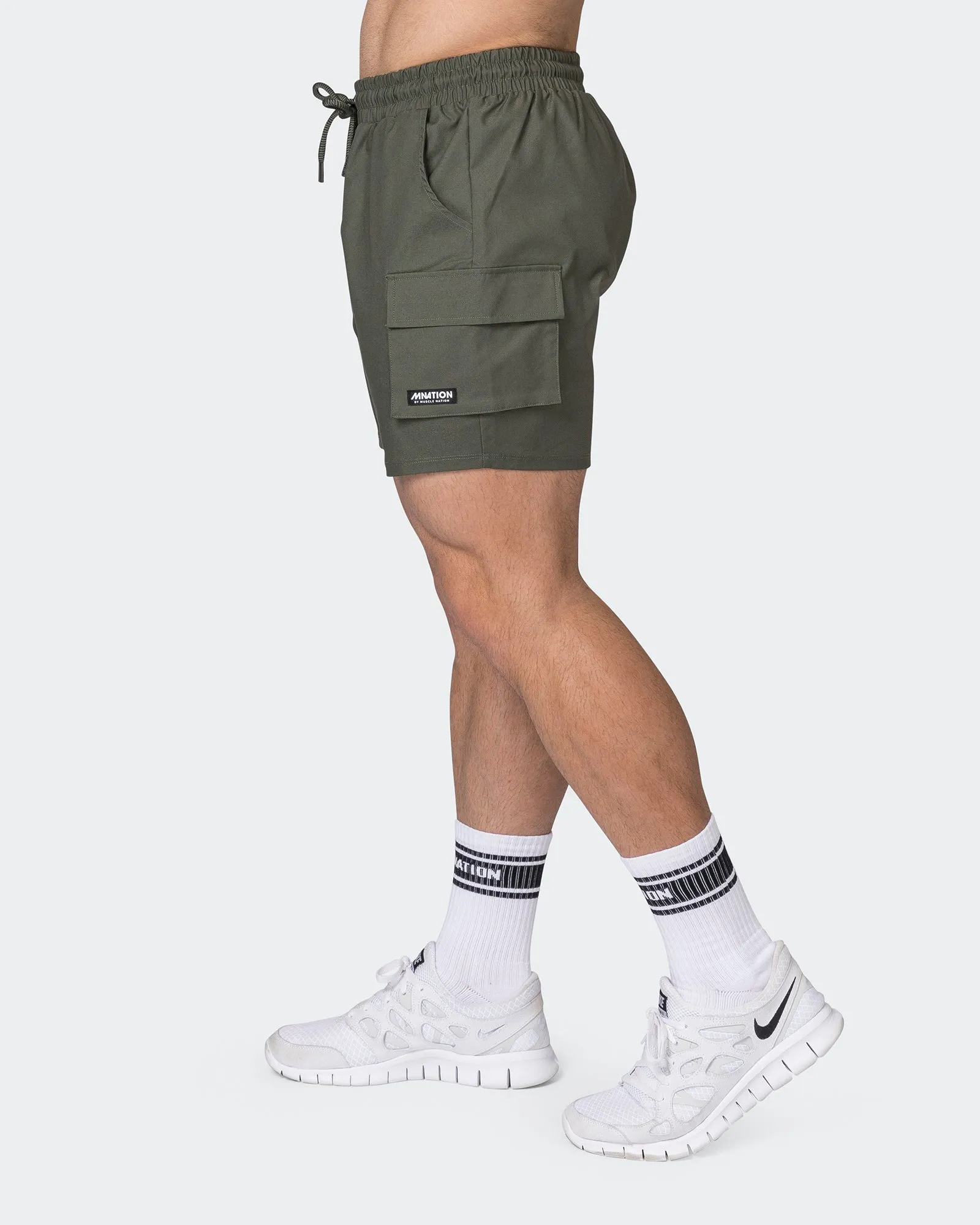 Daily Cargo 5" Shorts - Dark Khaki sold by Muscle Nation product image thumbnail 4