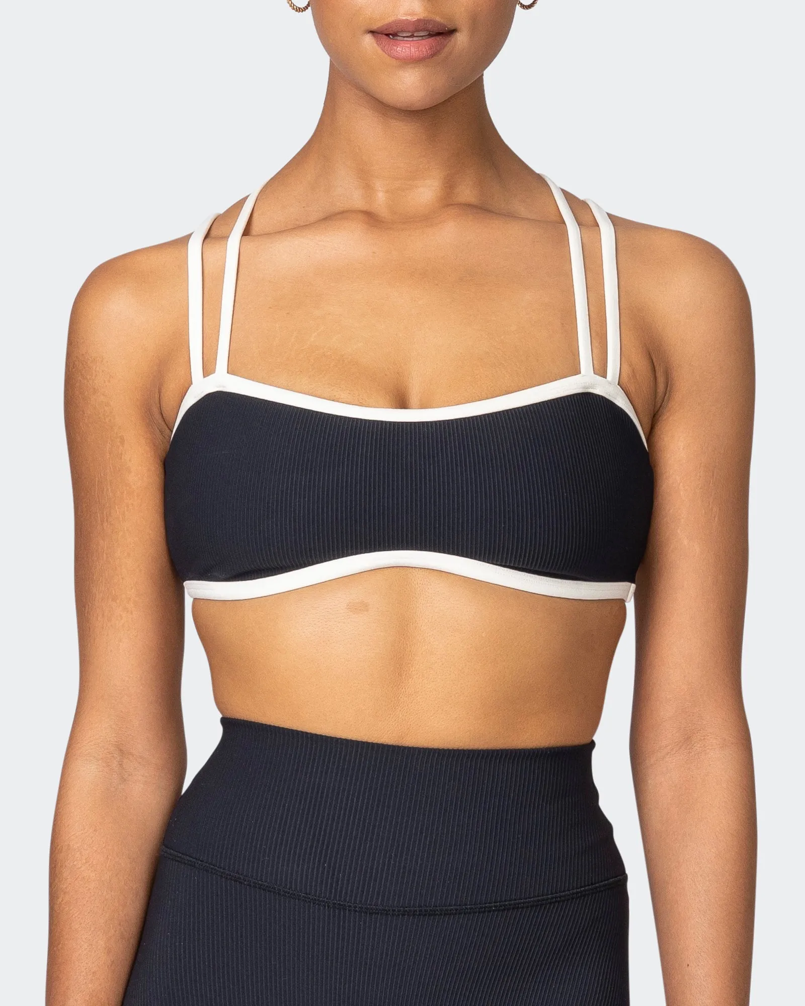 Curves Rib Bralette - Black sold by Muscle Nation product image thumbnail 2