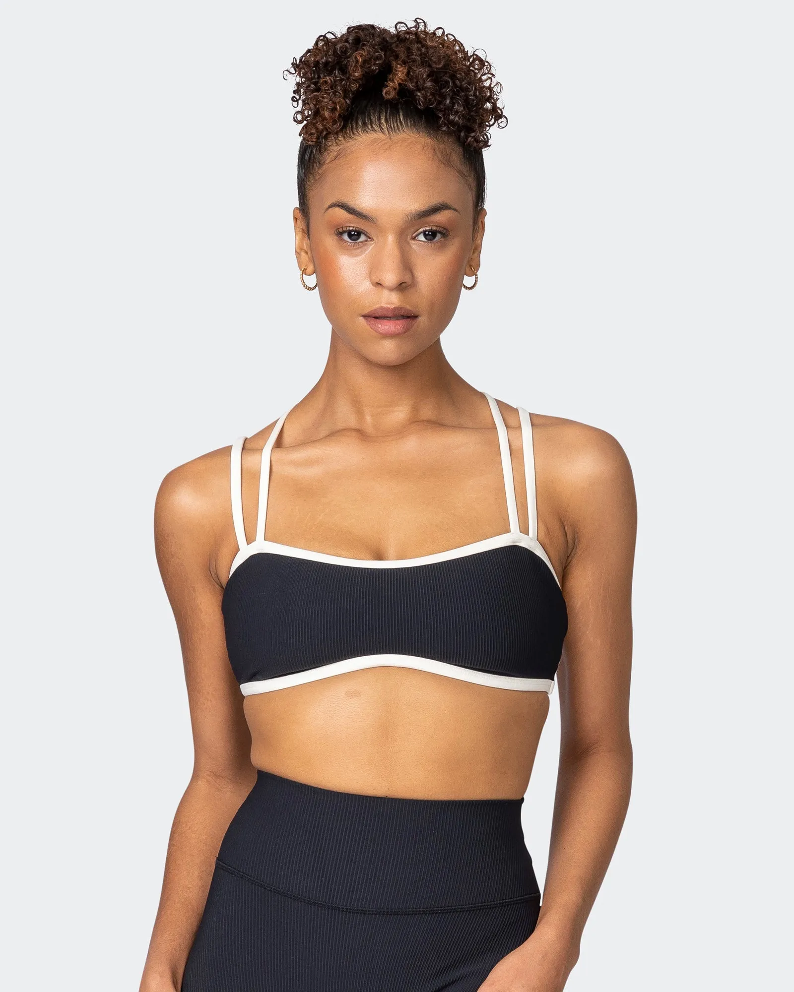 Curves Rib Bralette - Black sold by Muscle Nation