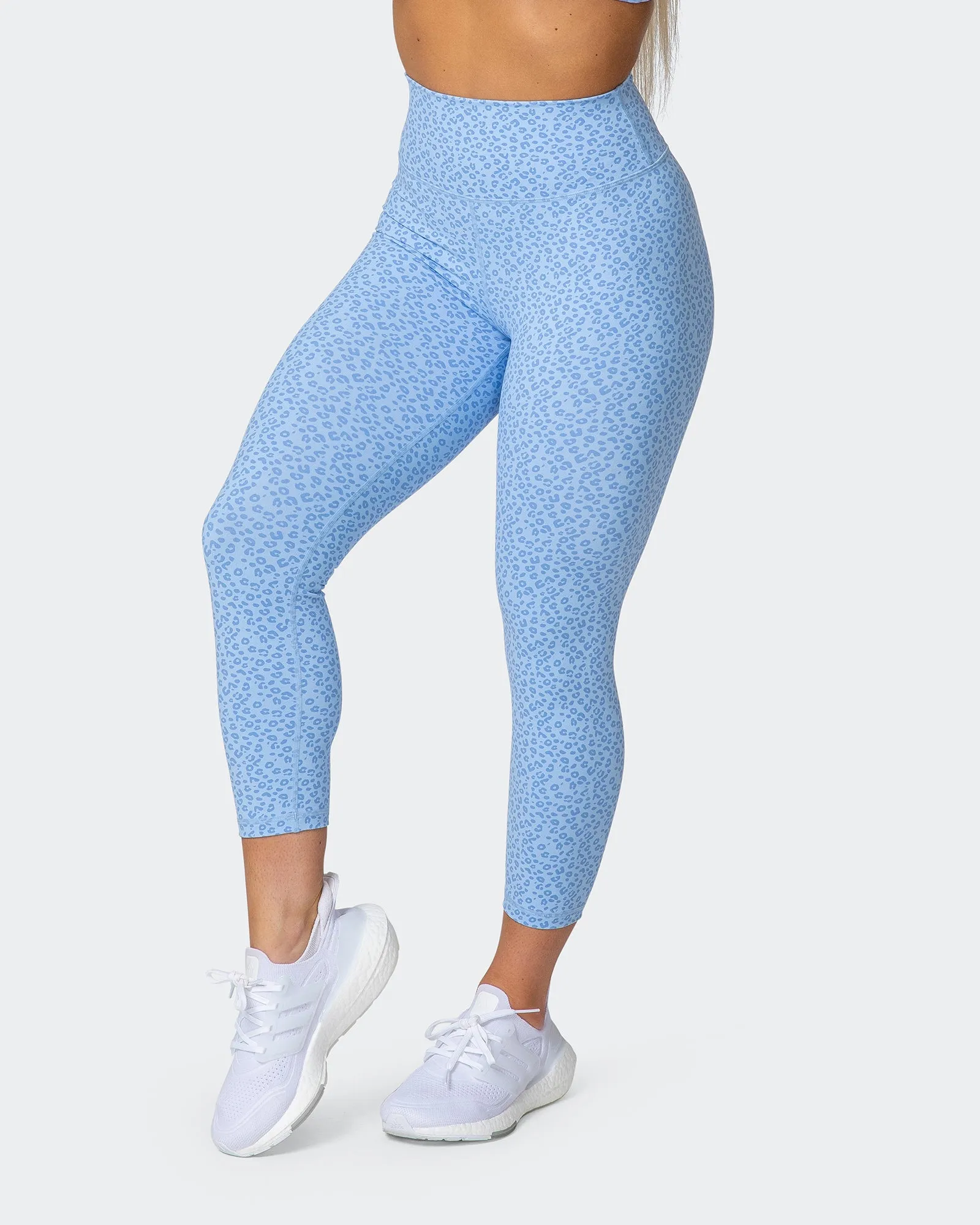 Signature Scrunch 7/8 Leggings - Periwinkle Mini Cheetah Print sold by Muscle Nation product image thumbnail 3