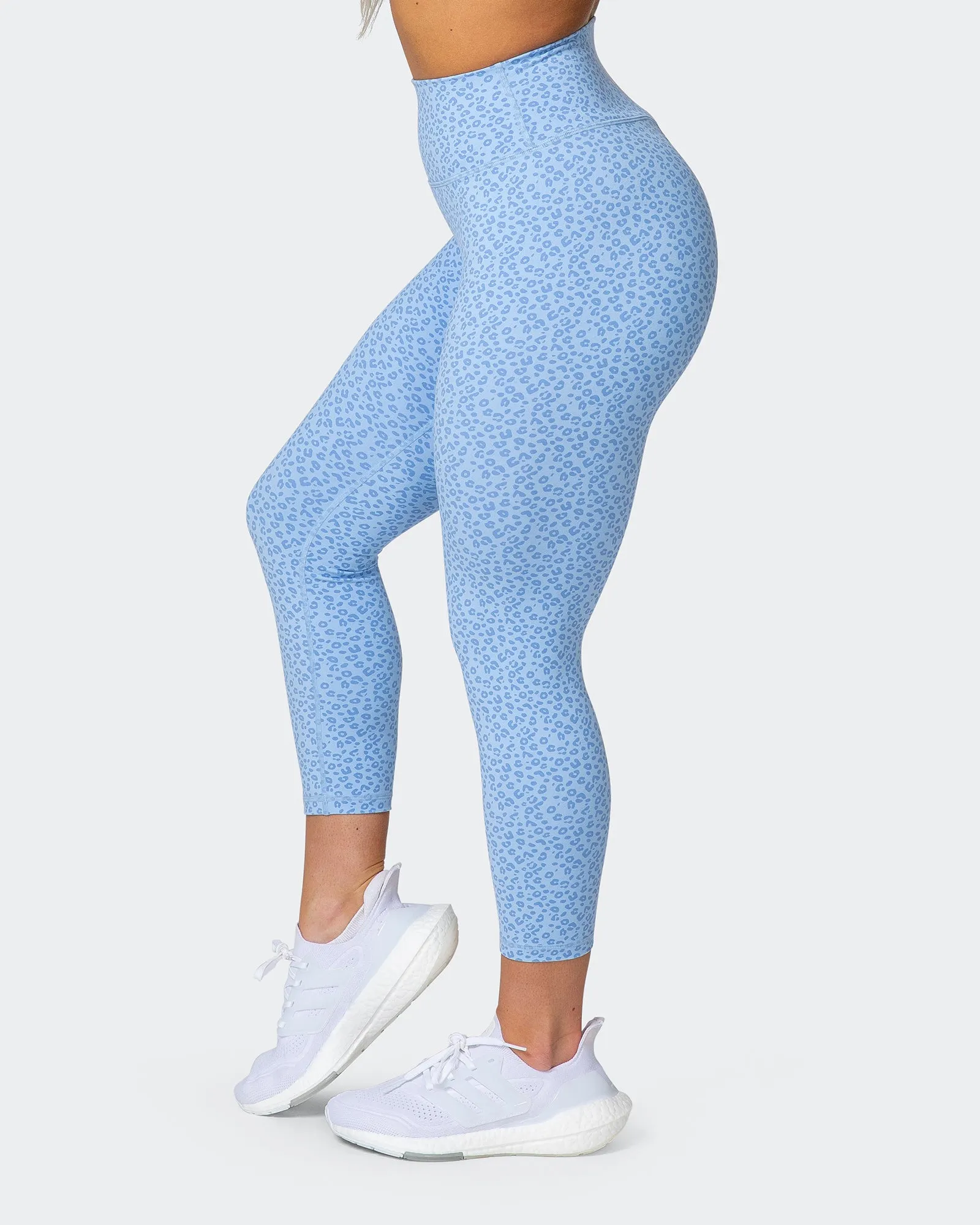 Signature Scrunch 7/8 Leggings - Periwinkle Mini Cheetah Print sold by Muscle Nation product image thumbnail 4