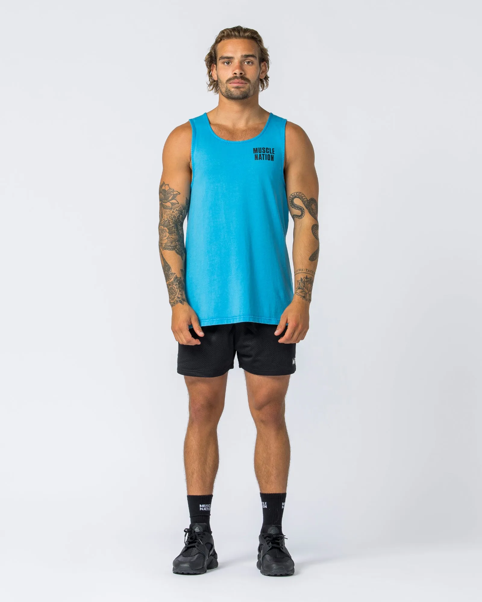 H Back Tank - Washed Adriatic Blue sold by Muscle Nation product image thumbnail 5
