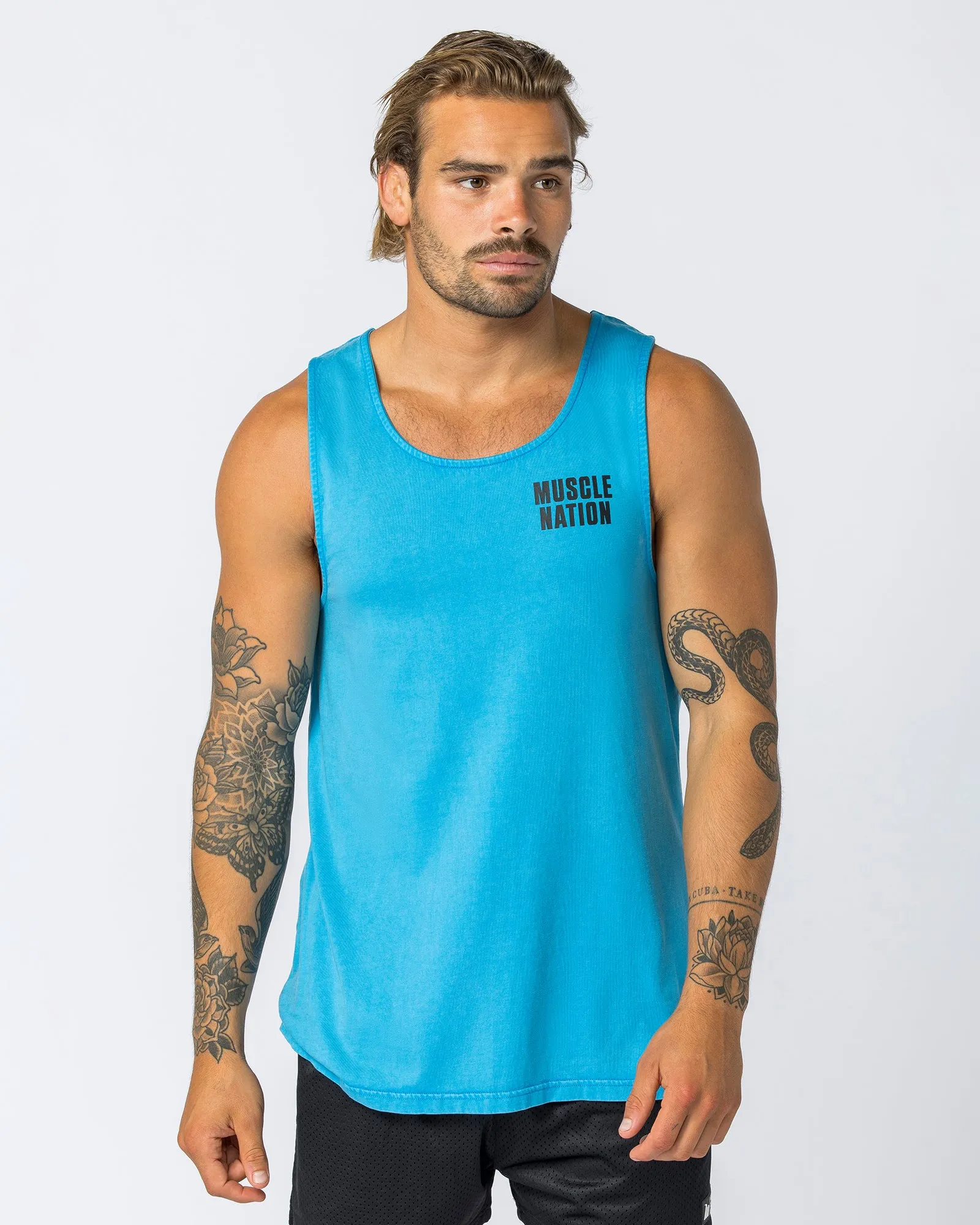 H Back Tank - Washed Adriatic Blue sold by Muscle Nation product image thumbnail 3