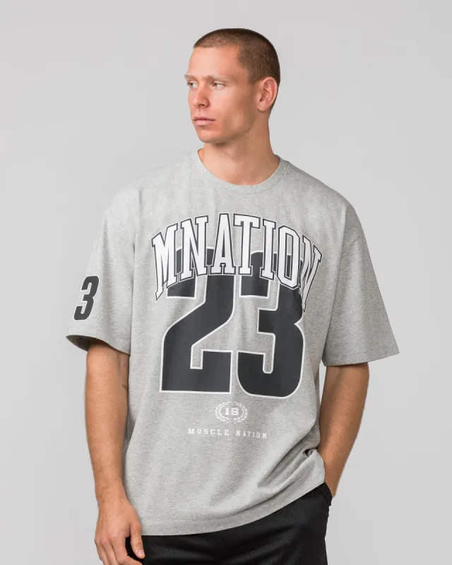 Fast Break Oversized Pump Cover -  Light Grey Marl sold by Muscle Nation