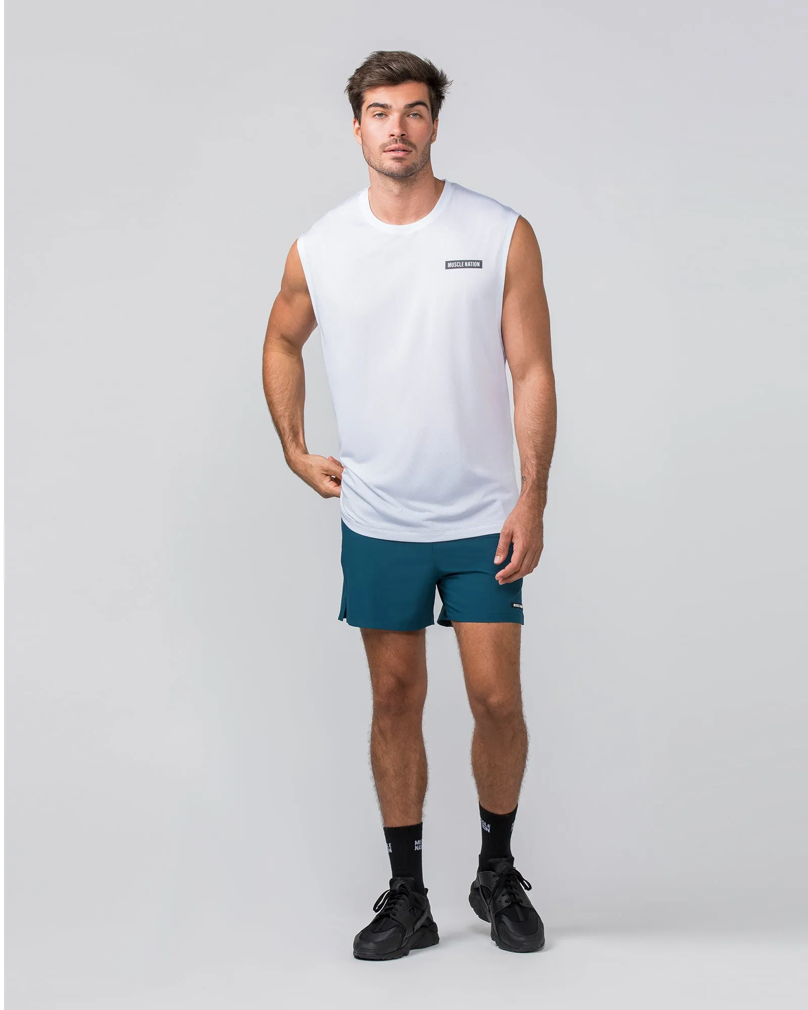Relaxed Active Tank - White sold by Muscle Nation product image thumbnail 5