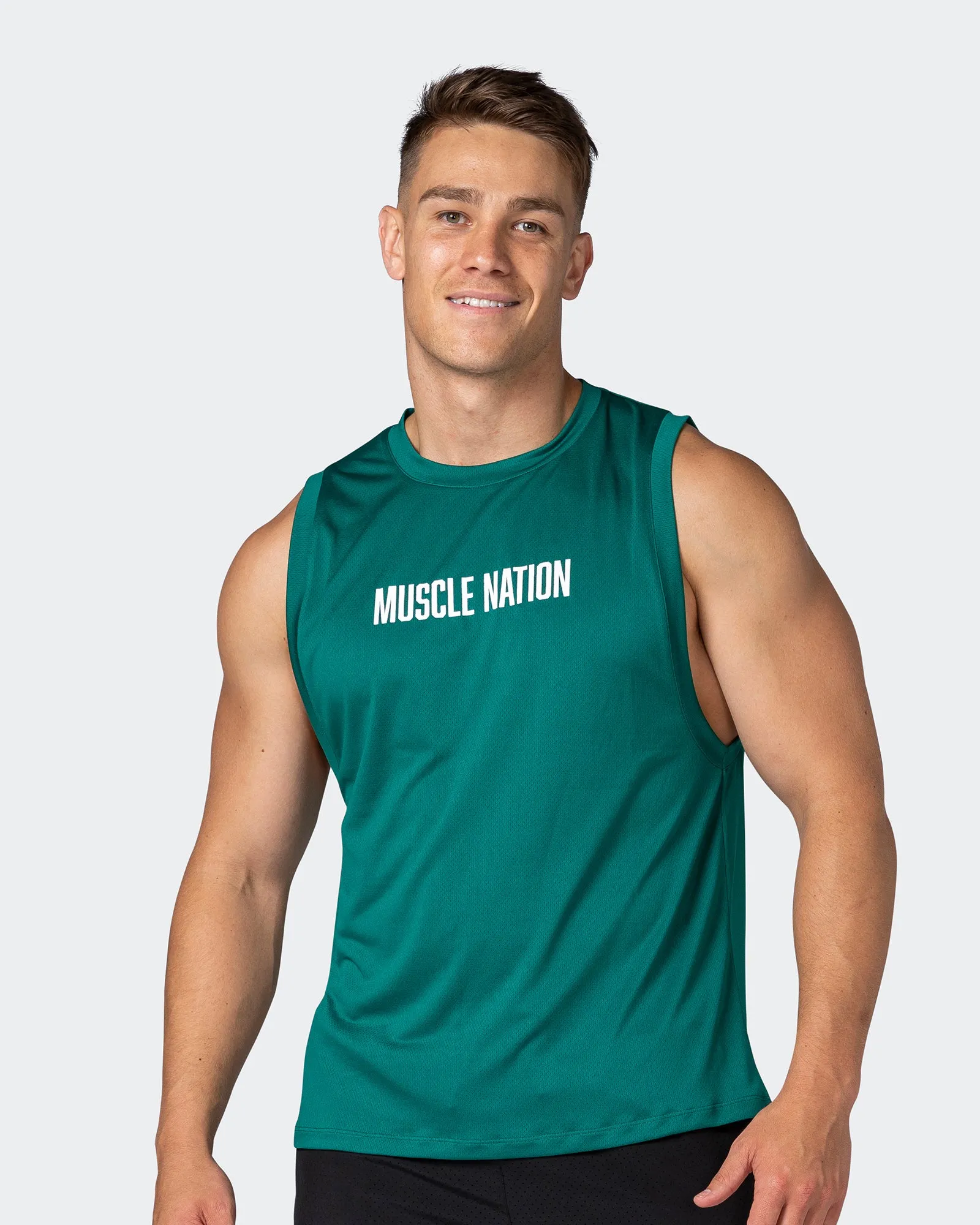 Burly Training Tank - Antique Green sold by Muscle Nation