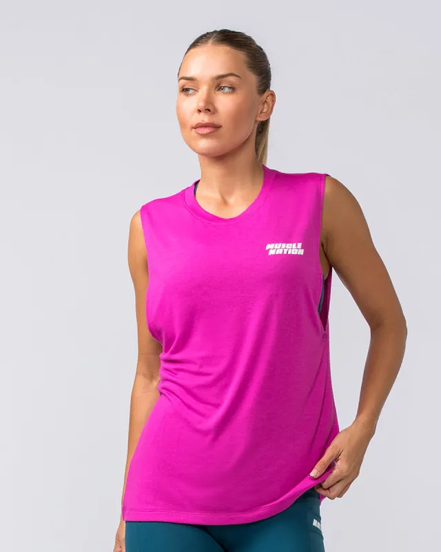 Faster Drop Arm Tank - Dark Hyper Fuscia sold by Muscle Nation