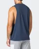 MNation Varsity Drop Arm Vintage Tank - Washed Dark Navy sold by Muscle Nation