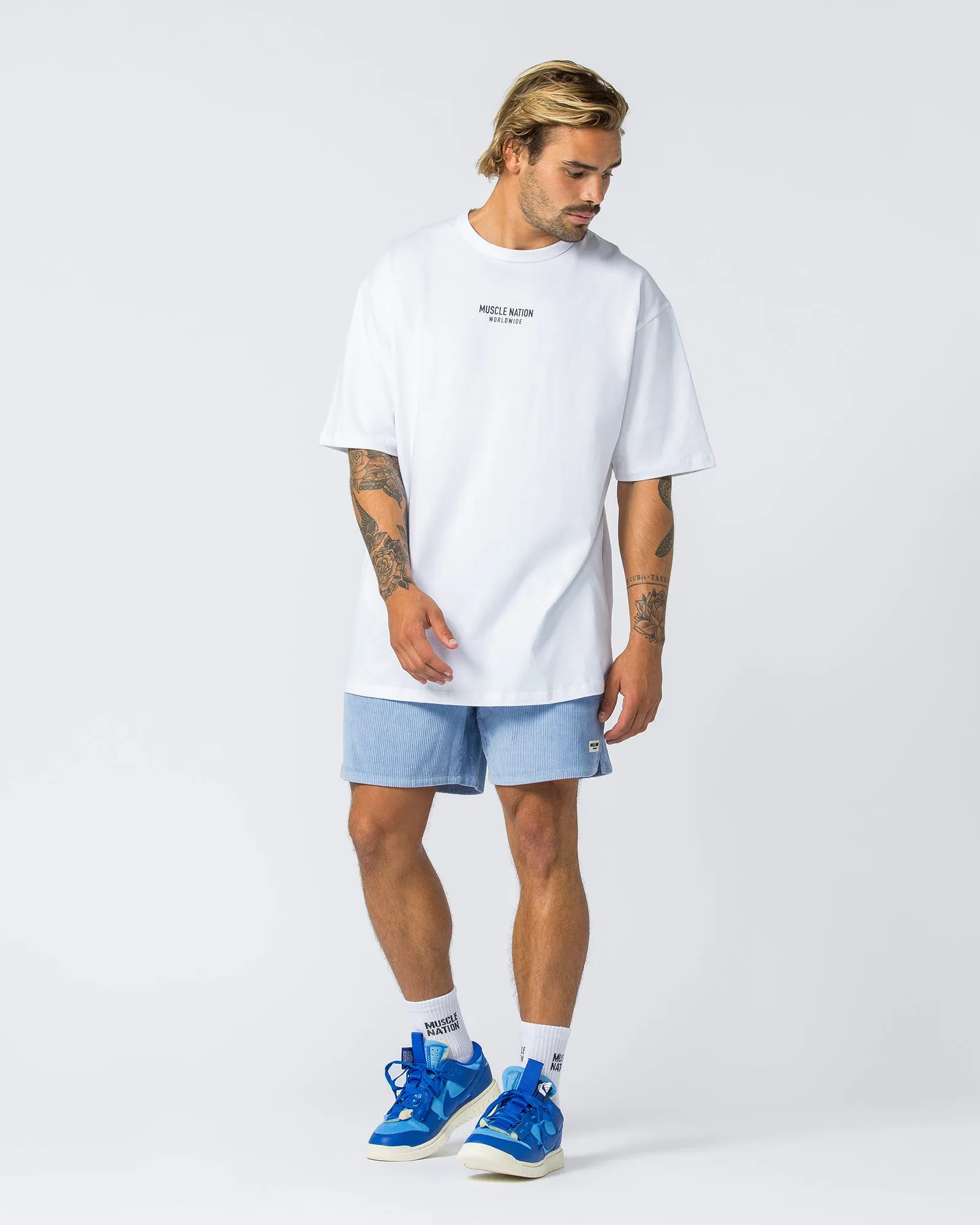 Daily Corduroy Shorts - Sky Blue sold by Muscle Nation product image thumbnail 5