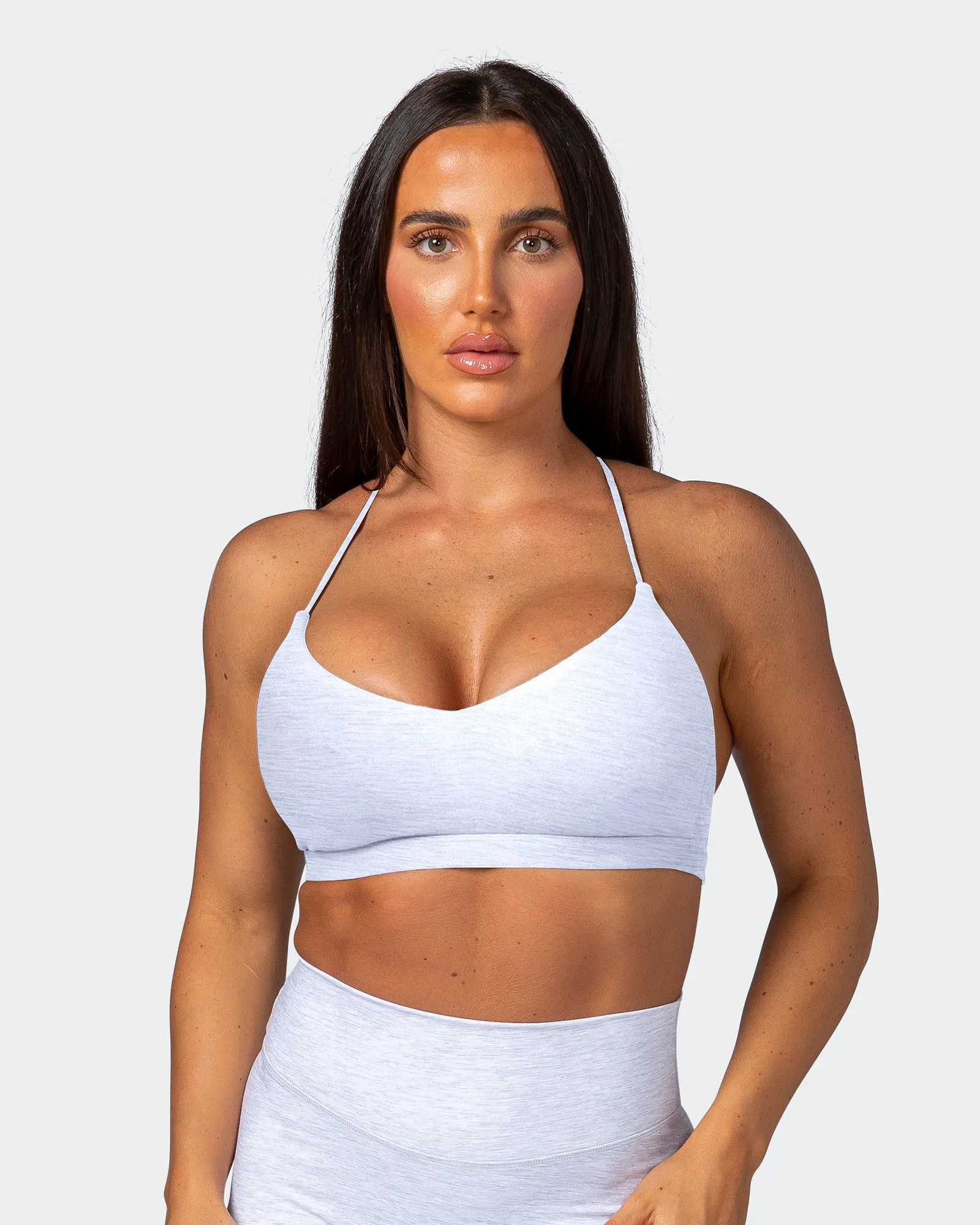 Sun Kissed Bralette- White Grey Marl sold by Muscle Nation