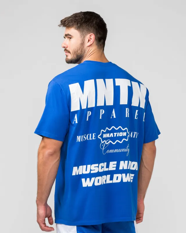 Represent Oversized Tee - Bondi Blue sold by Muscle Nation