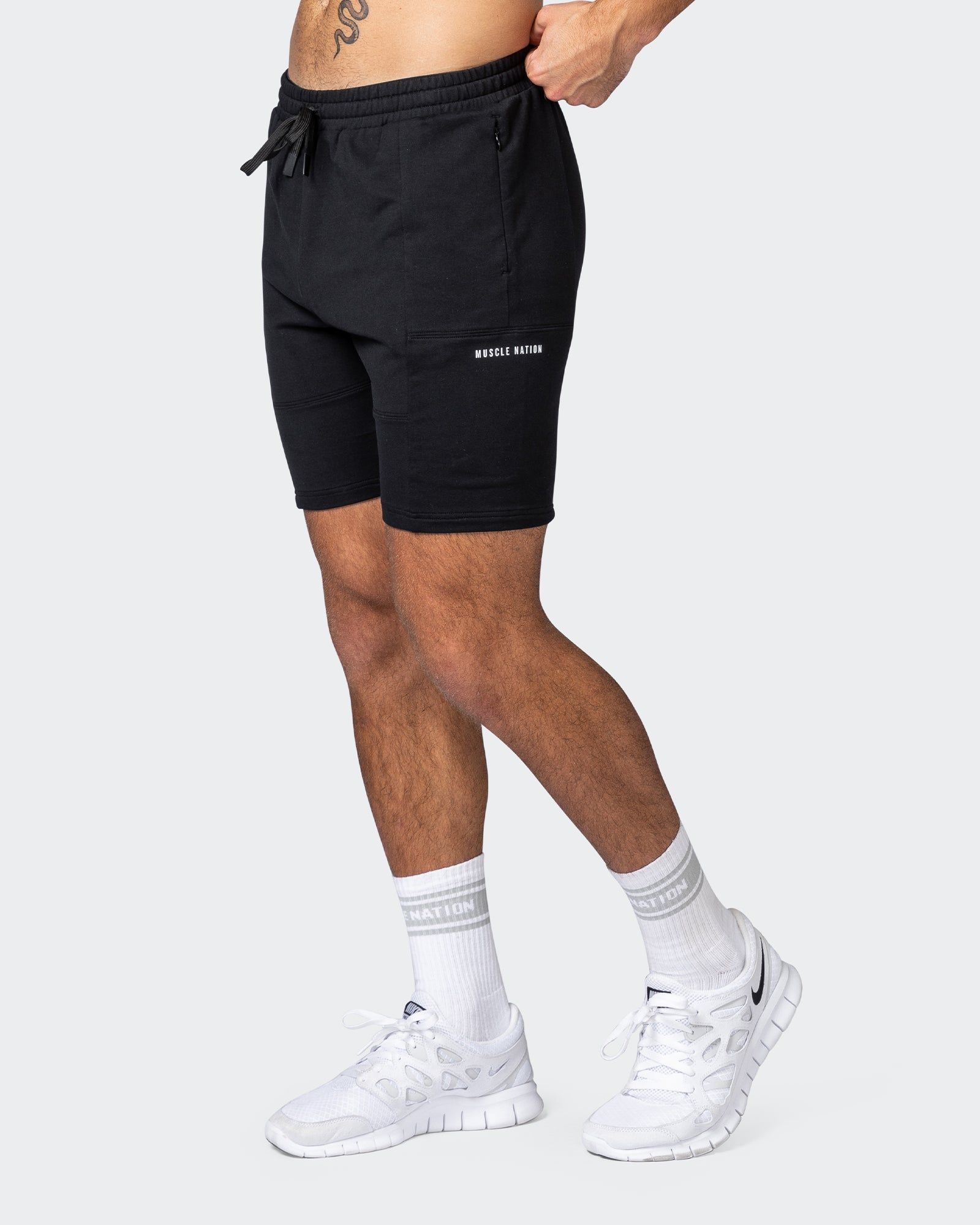 Combine Tapered Shorts - Black sold by Muscle Nation