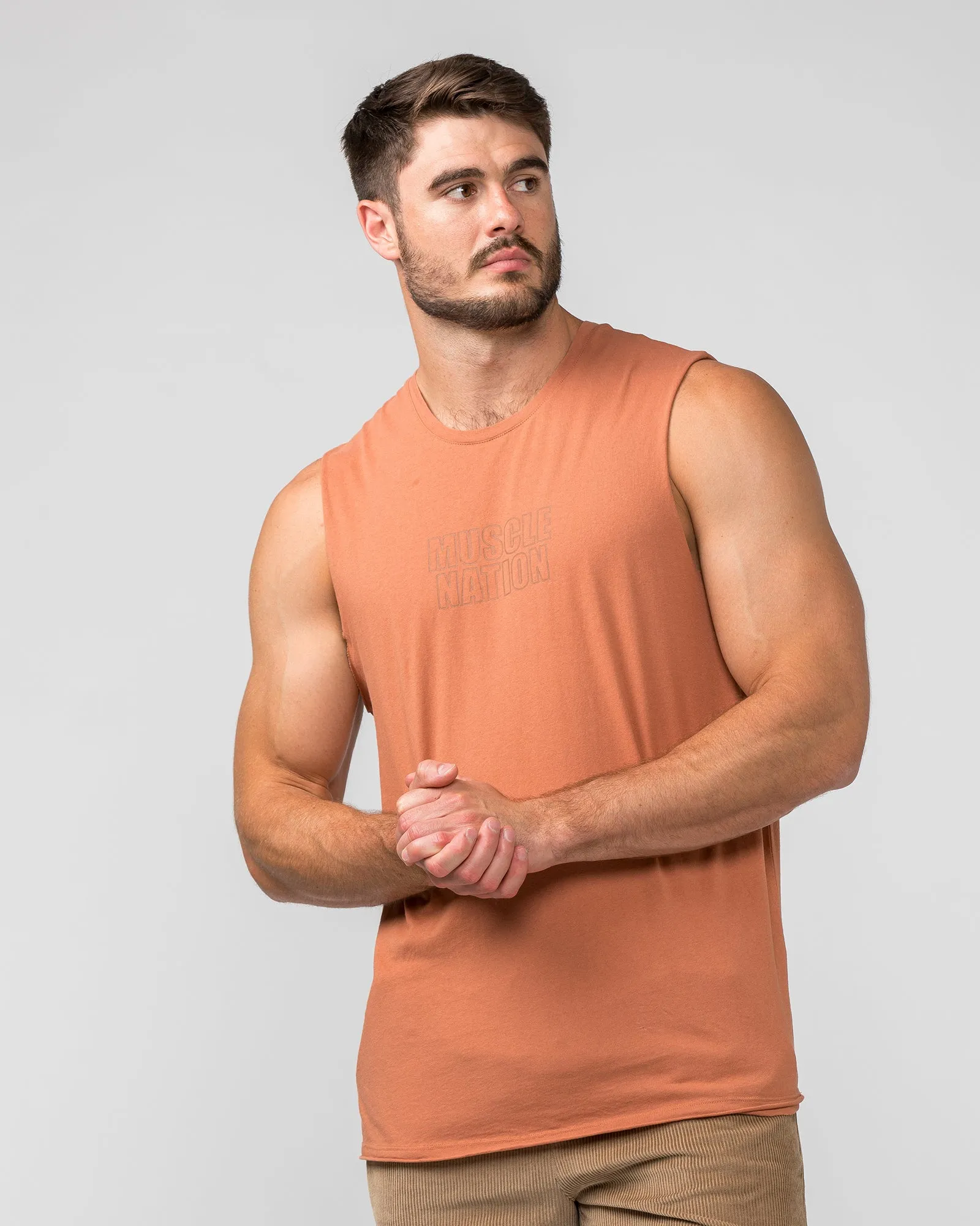 Classic Vintage Tank - Washed Sandstone sold by Muscle Nation