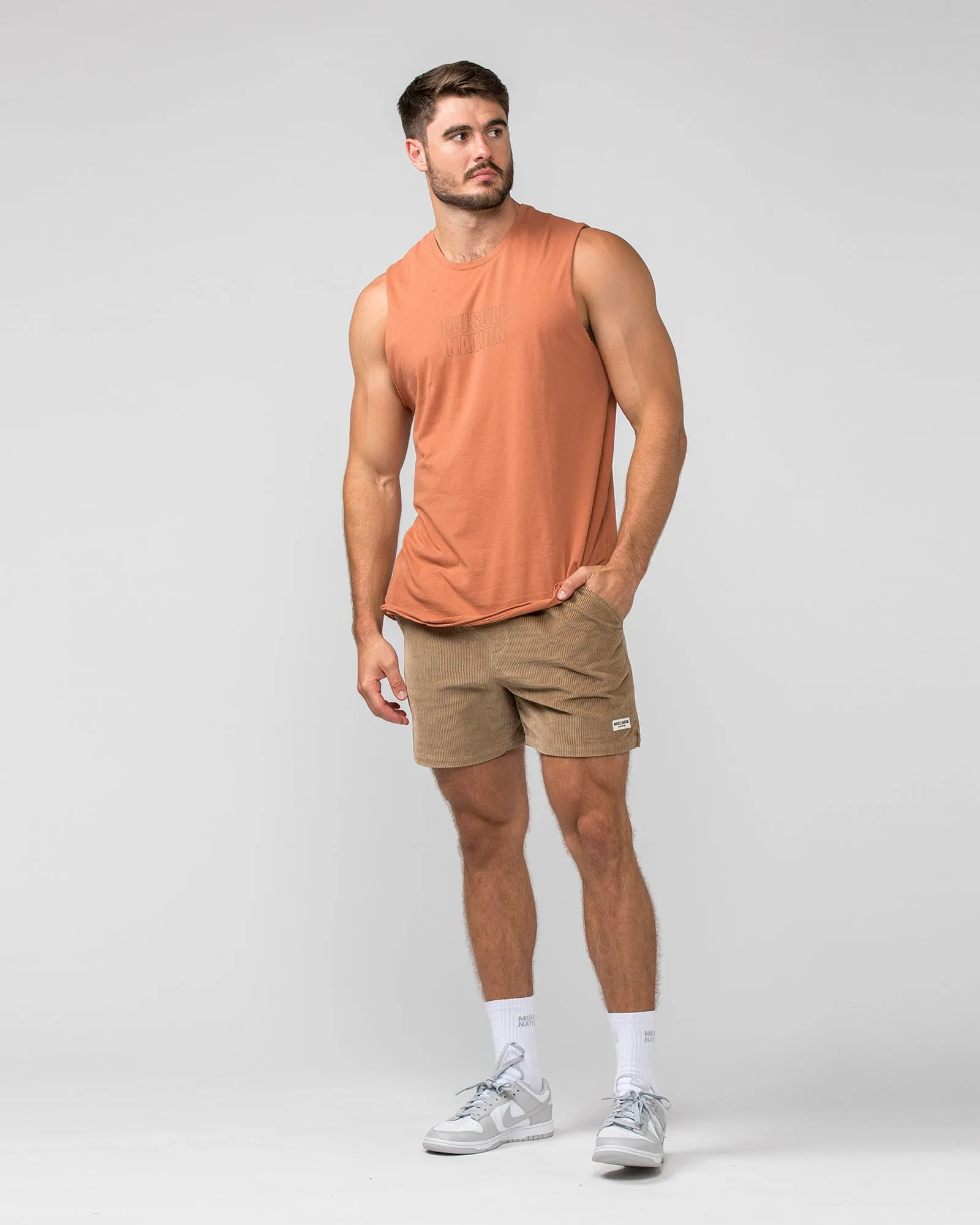 Classic Vintage Tank - Washed Sandstone sold by Muscle Nation product image thumbnail 5